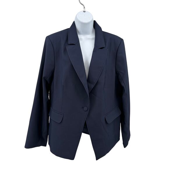 Tahari Arthur S. Levine Blazer Jacket Women's 16 Navy Blue MAM652 Professional - Picture 2 of 12